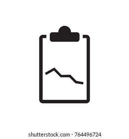 clipboard with chart icon illustration isolated vector sign symbol