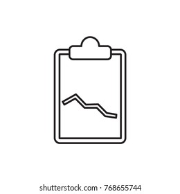 clipboard with chart icon illustration isolated vector sign symbol