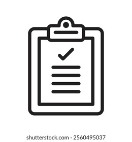 Clipboard check icon Black and white logo