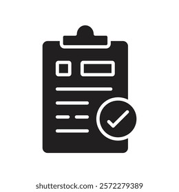 Clipboard check icon Line Art Logo set