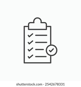 Conjunto de iconos de comprobación de Portapapeles en color negro