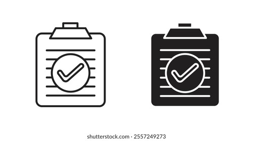 Clipboard check Icon set. vector illustration set