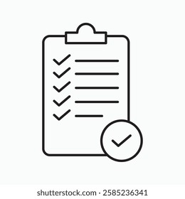 Clipboard check icon. simple vector icon