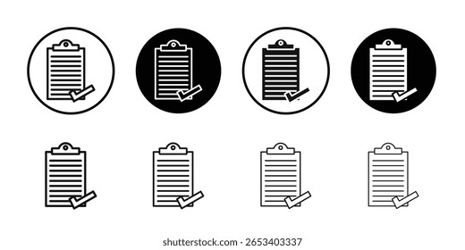 Clipboard check icon simple vector isolated symbol