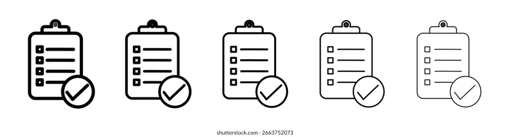 colección de Vector de icono de comprobación de Portapapeles. EPS 10