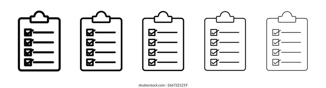 colección de Vector de icono de comprobación de Portapapeles. EPS 10