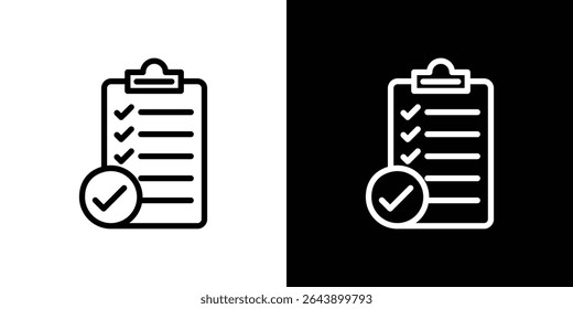 Clipboard check icon vector simple element illustration editable