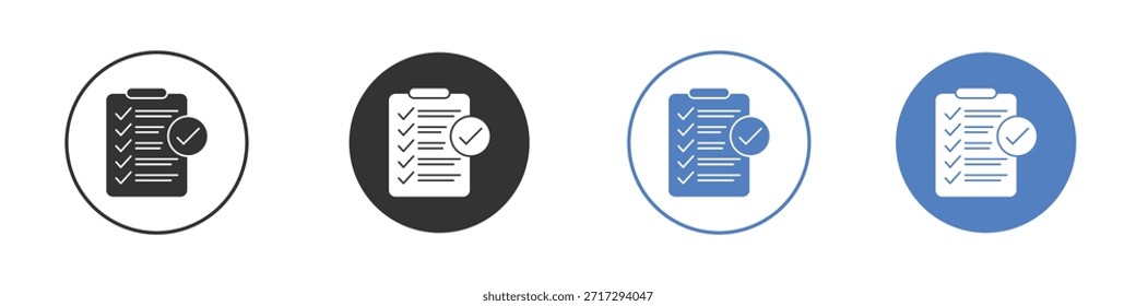 Symbol für Zwischenablage-Überprüfung für Webdesign. Pixel perfekte flache Symbole