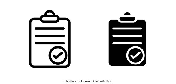 Clipboard check icons for web ui designs