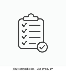 Clipboard check isolated icon. vector illustration.