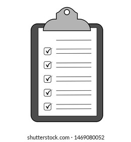 Clipboard, check list, checklist form,  checklist clipboard, survey icon Design Template. Flat design symbol style  on white background