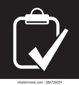 Clipboard check list icon