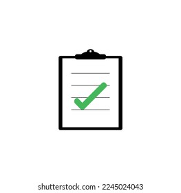 clipboard with check list icon vector. to do list sheet on clipboard illustration symbol