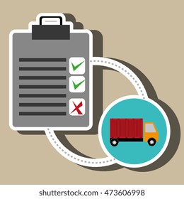 clipboard check list shipping vector illustration eps 10