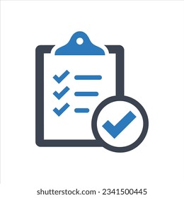 Clipboard with check mark icon