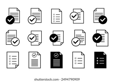 Clipboard with check mark icon isolated on background. Checklist sign symbol for web site and app design.