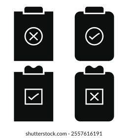 Clipboard with check mark icon isolated on background. Checklist sign symbol for web site and app design. Clipboard icon.