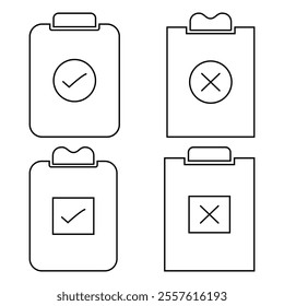 Clipboard with check mark icon isolated on background. Checklist sign symbol for web site and app design. Clipboard icon.