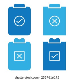 Clipboard with check mark icon isolated on background. Checklist sign symbol for web site and app design. Clipboard icon.