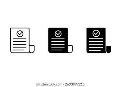 Clipboard with check mark icon isolated on background. Checklist sign symbol for web site and app design.
