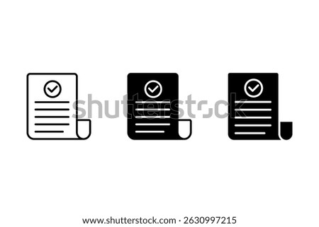 Clipboard with check mark icon isolated on background. Checklist sign symbol for web site and app design.