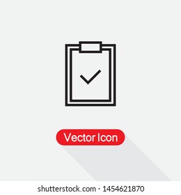 Clipboard With Check Mark Icon Vector Illustration Eps10