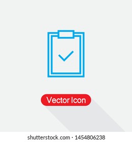 Clipboard With Check Mark Icon Vector Illustration Eps10