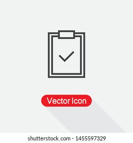 Clipboard With Check Mark Icon Vector Illustration Eps10