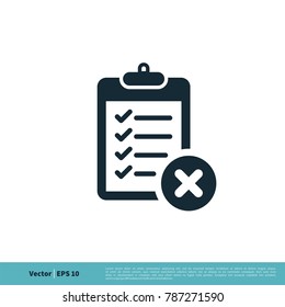Clipboard Check Mark Icon Vector Logo Template Illustration Design. Vector EPS 10.
