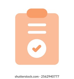 Clipboard with a check mark representing tasks, approvals, or completed work