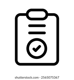 Clipboard with a check mark representing tasks, approvals, or completed work