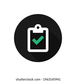 Clipboard with check mark vector icon Vector illustration EPS 10