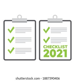 Clipboard and check marks. tick ok for web design  