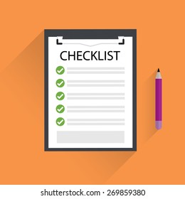 Clipboard With Checklist.