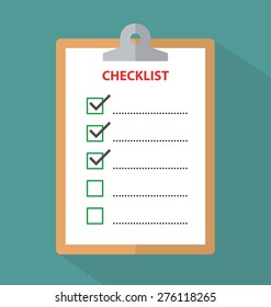 Clipboard with checklist
