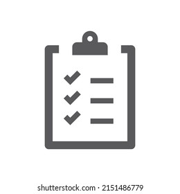 Clipboard checklist black vector icon set. Clip board with tick or check mark symbol.