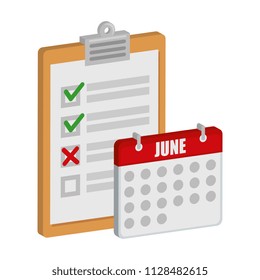 clipboard checklist with calendar