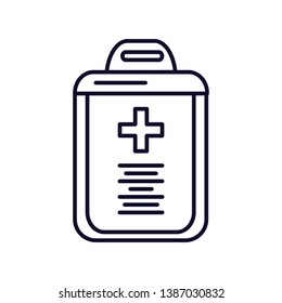 clipboard checklist with document hospital