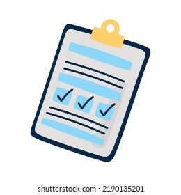 portapapeles con el icono de documento de lista de verificación