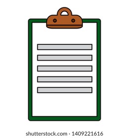 clipboard checklist document isolated icon