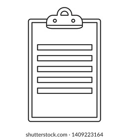clipboard checklist document isolated icon
