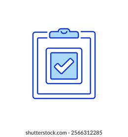 Clipboard Checklist Filled Line Icon. linear style sign for mobile concept and web design. Outline vector icon.