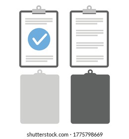 Clipboard checklist flat design. Check list vector illustration