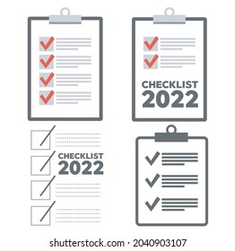 Clipboard checklist flat design. Check list vector illustration