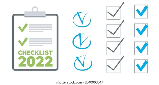 Clipboard checklist flat design. Check list vector illustration