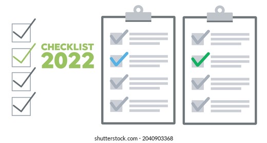 Clipboard checklist flat design. Check list vector illustration
