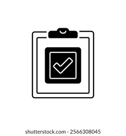 Clipboard Checklist Glyph Icon. linear style sign for mobile concept and web design. Outline vector icon.