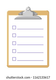 Clipboard with checklist icon. 