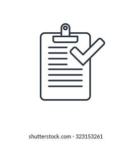 Clipboard with checklist icon