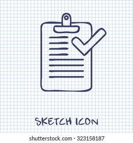 Clipboard with checklist icon